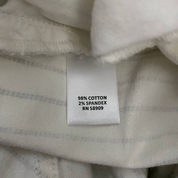 Chelsea & Violet Flare Leg Bell Bottom Jeans White Striped Size 31 Waist - Picture 8 of 9